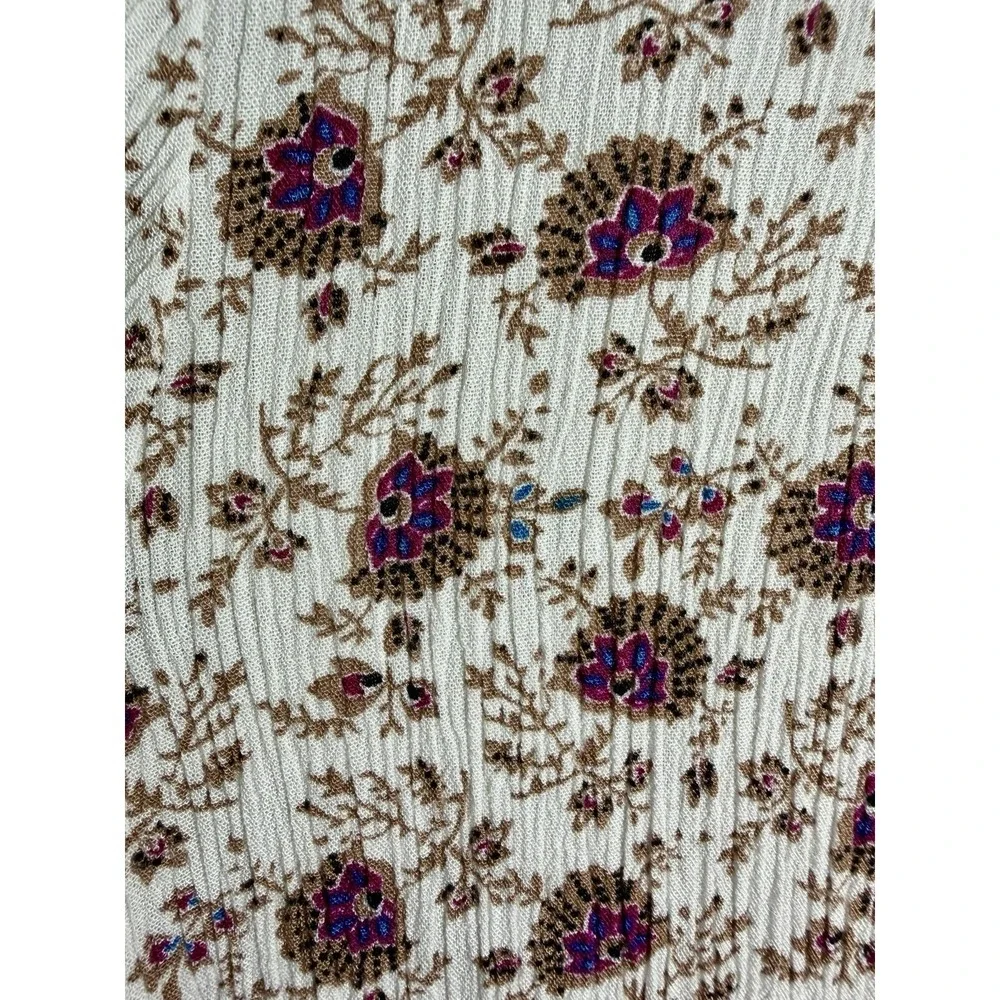 POL Romantic Floral Oversized Tunic Top Boho Peasant Fairy Women's Size Large